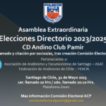 Asamblea Extraordinaria – Elecciones Directorio [2023/2025] 31 de Mayo 2023